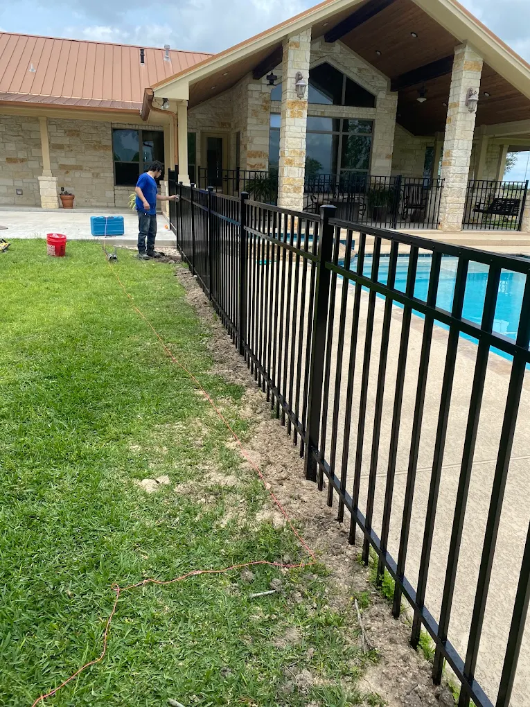 Wrought iron pool fence