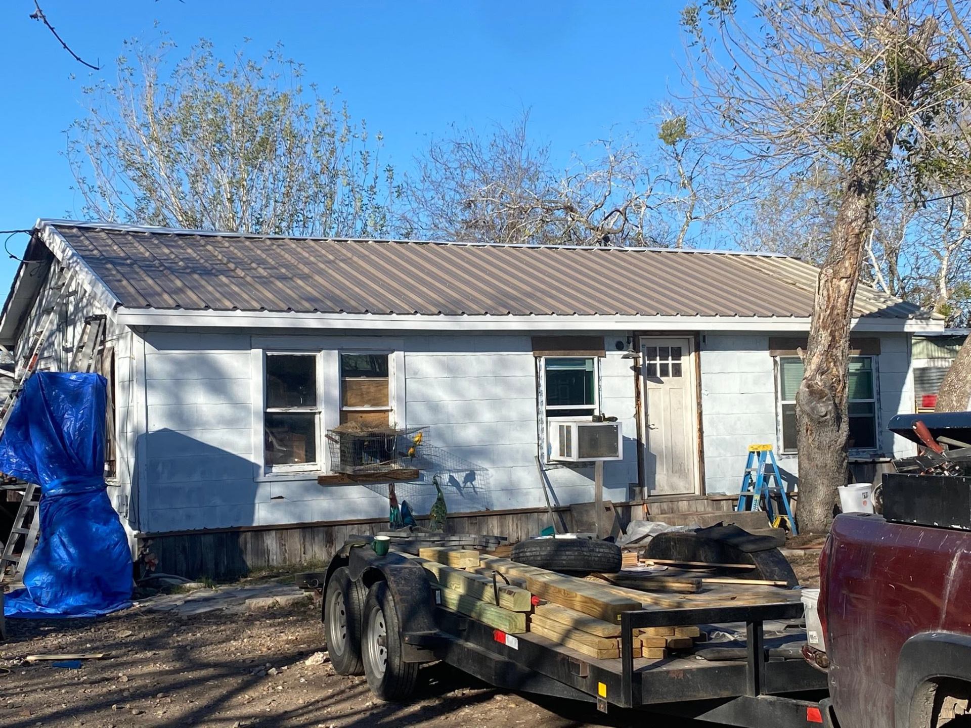 New metal roof installed